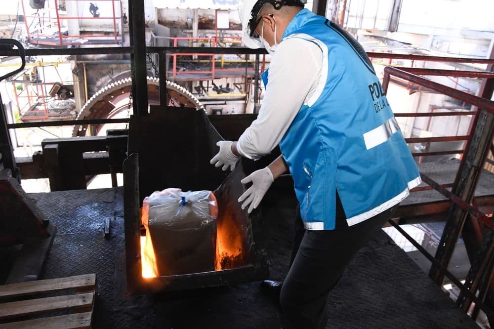 CABA: Quemaron más de media tonelada de drogas incautadas durante todo el 2025