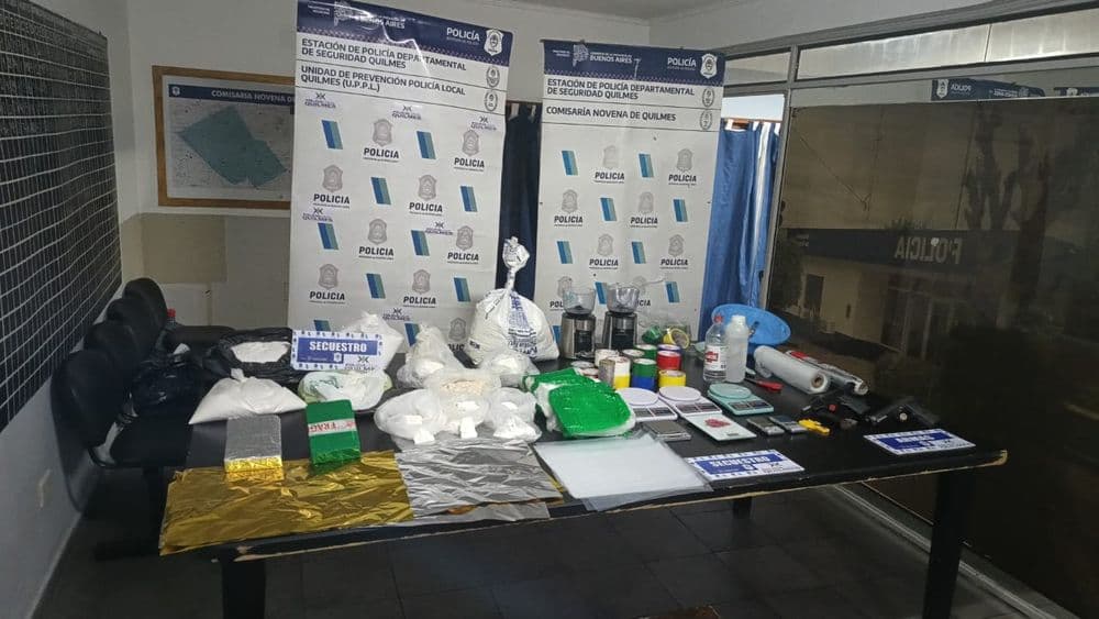 Incautaron más de 7 kilos de cocaína en Quilmes